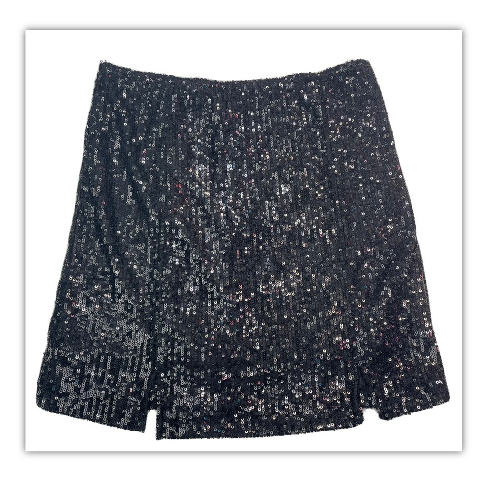 Love On A Hanger ~Junior Girls 7 Black Sequins Mini Skirt